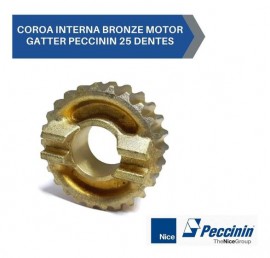 ENGRENAGEM INTERNA BRONZE MOTOR GATTER 25D PECCININ/NICE 