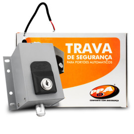 TRAVA EL�TRICA P/ PORT�O PPA  220V PRETA / CINZA